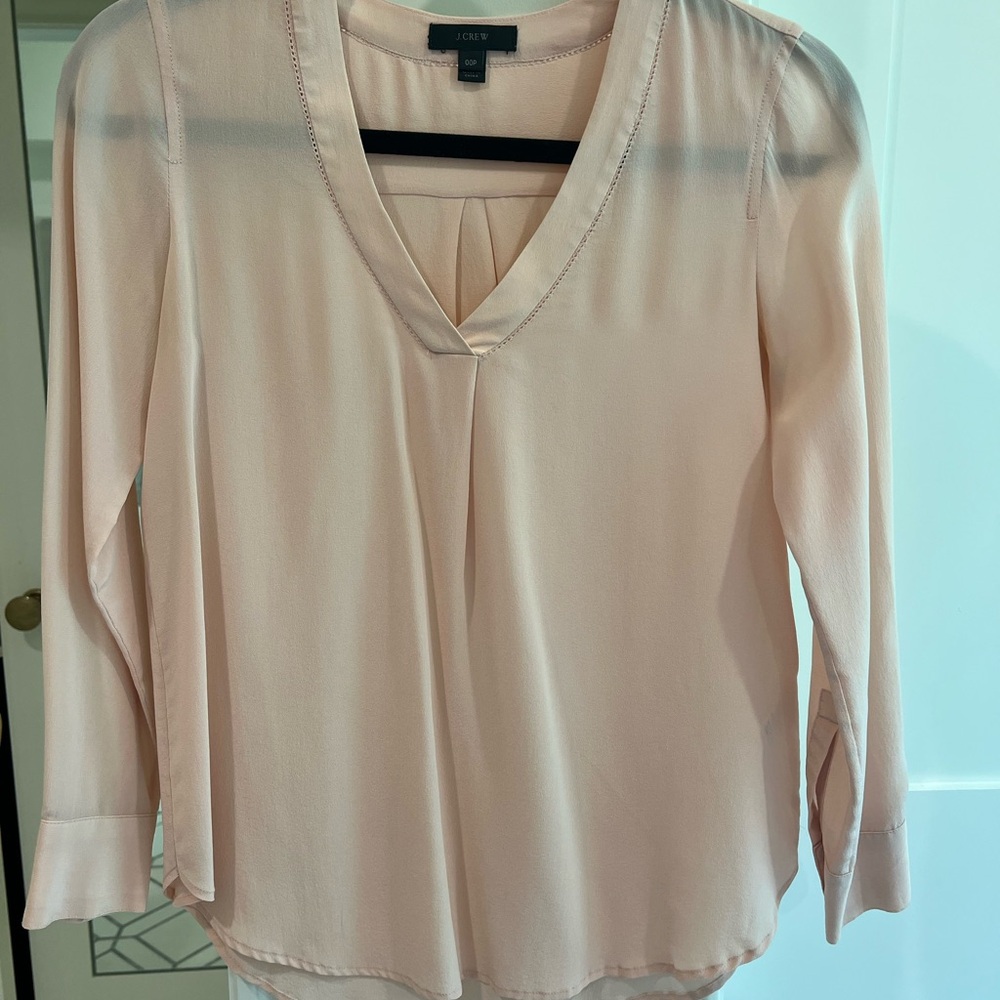 J. Crew Pink Long Sleeve Sleeve Relaxed Blouse